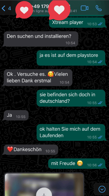 Kundenbewertung 5 per WhatsApp